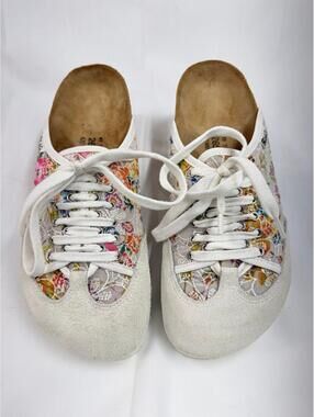Birkenstock Birkis Womens Size 41 US 10 Floral Slip On Laced RARE